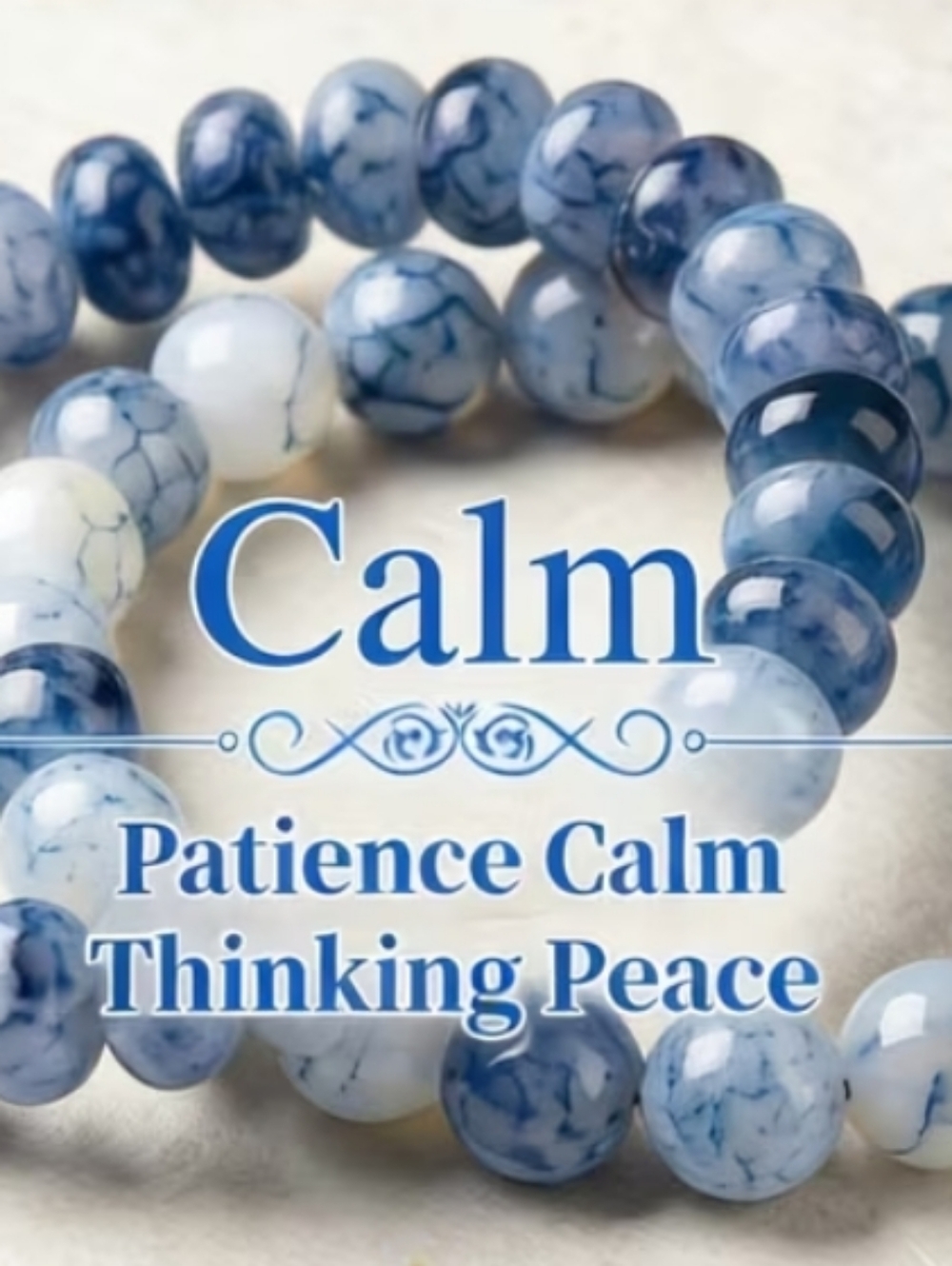 2 Pcs. Blue Agate Beaded Bracelet - Calm Collection
